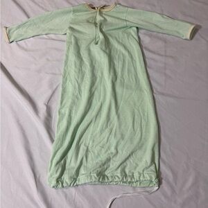 Vintage Carter's Mint Green Layette Gown Made in the USA
